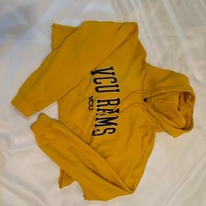 Yellow cropped hoodie